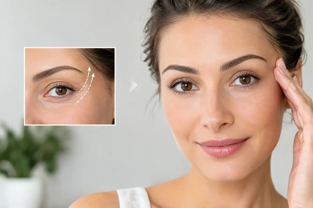 Can a Temporal Lift Open Up the Eyes Naturally?